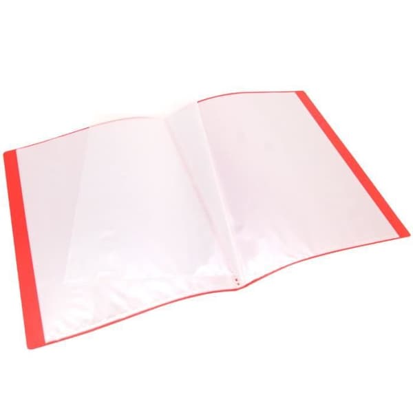 A4-vyhållare 60 visningar - WAYTEX - 931412 - Mjukt polypro-fodral - Röd