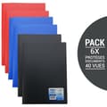 Miniatyrbild 2 av 2: Set med 6 A4-dokumentskydd - WAYTEX - 931400P - 40 visningar - Mjukt Polypro-omslag - Diverse färger