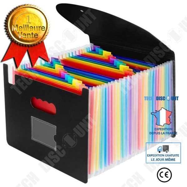 TD® expanderbar A4 dokumentsorterare 24 fack Dokumenthållare - Arkiv Dokumentarkivering - Bag Organizer
