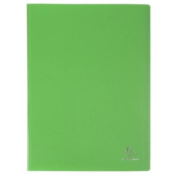 Set om 20 plastfodral i polypropen 5/10 OPAK kristallfickor 40 vyer - A4 ljusgrön