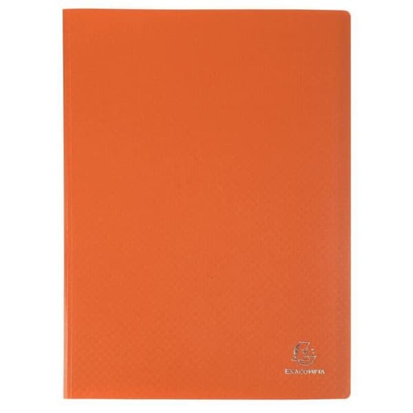 Ställ 10 stycken dokumentfickor i polypropylen 5/10 OPAK kristallfickor 80 sidor - A4 Orange