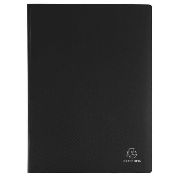 Set om 8 Plastpärmar i polypropylen 5/10e OPAK plastfickor Kristall 200 visningar - A4 Svart