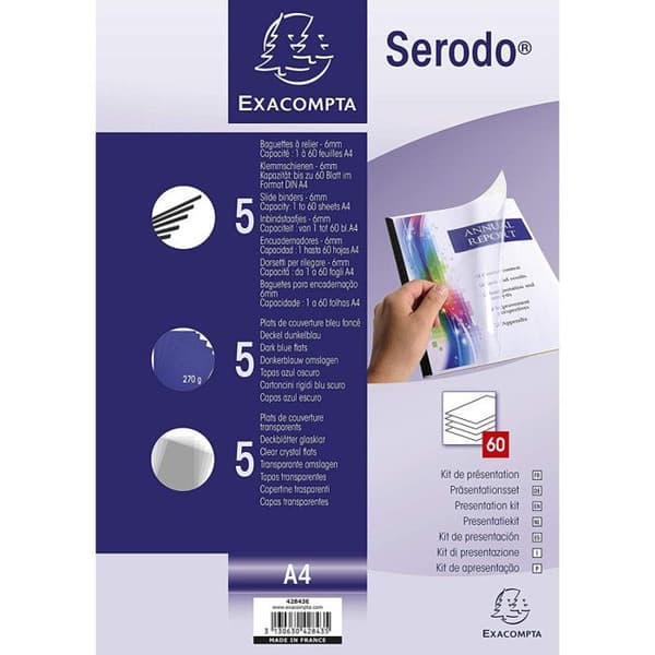 Exacompta 42843E, blå, PVC, 30 ark, A4, 210 mm, 297 mm