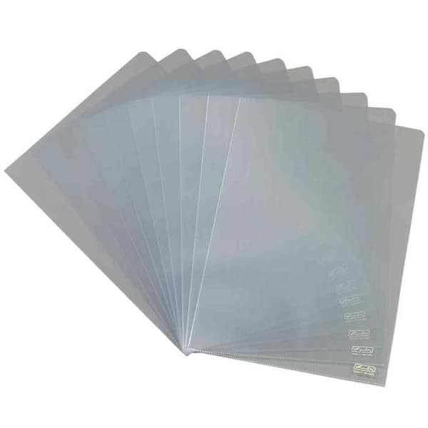 Presentation folder - HERLITZ - A4 - PP transparent - 0,11 mm - 10 pieces