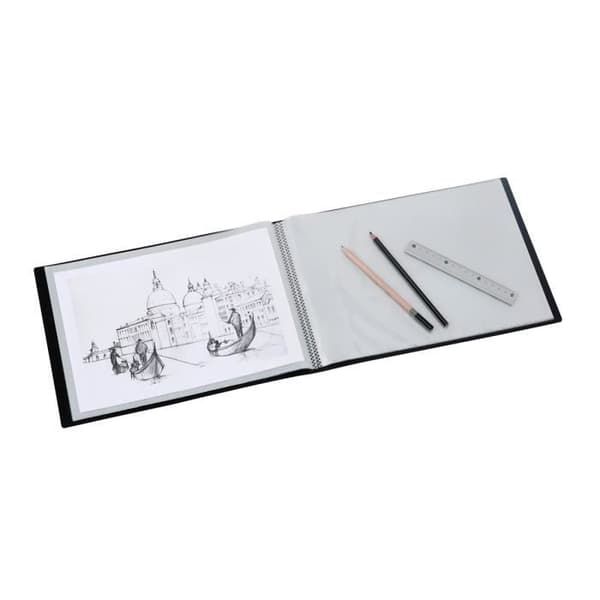 Viquel - 60-vy A4 horisontell dokumenthållare - CREATIV GALLERY - Svart