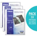 Miniatyrbild 1 av 4: Set med 3 anpassningsbara A4-dokumentskydd - WAYTEX - 931442P - 60 visningar - Transparent polypro-fodral