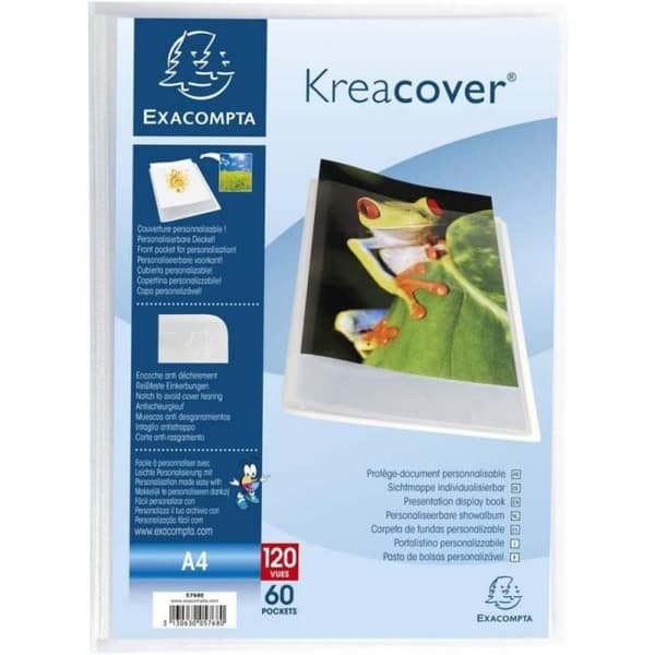 A4 View Holder 120 Views Kreacover Exacompta Polypro Semi Rigid Crystal
