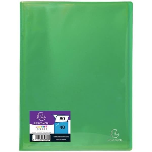 EXACOMPTA - Svetsat dokumentomslag - 21 x 29,7 - 120 visningar - Släta kristallfickor