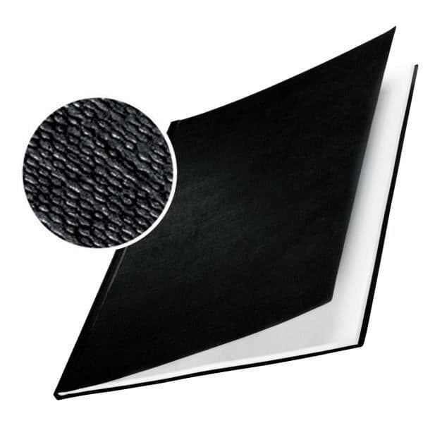 Dokumentskydd - LEITZ - Set med 10 styva omslag 7,0 mm - Linnecanvas - Svart