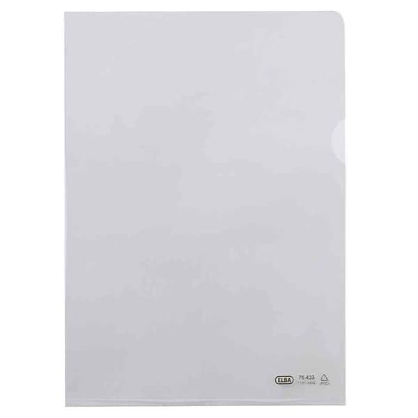 Dokumentföljare - ELBA - A4 - Transparent PVC - 100 stycken - 0,15 mm tjocklek