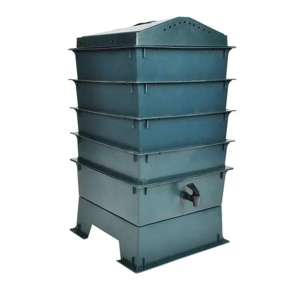vidaXL ormekompost med 4 bakker 42x42x60 cm