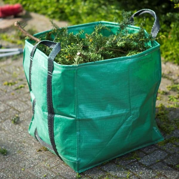 Nature Trädgårdsavfallspåse fyrkantig grön 325 L 6072401