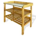 Miniatyrbilde 1 av 6: vidaXL Plantebenk med 2 hyller heltre akasie og sink