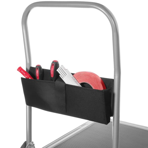 Ladvogn med bremser - sort,150 kg