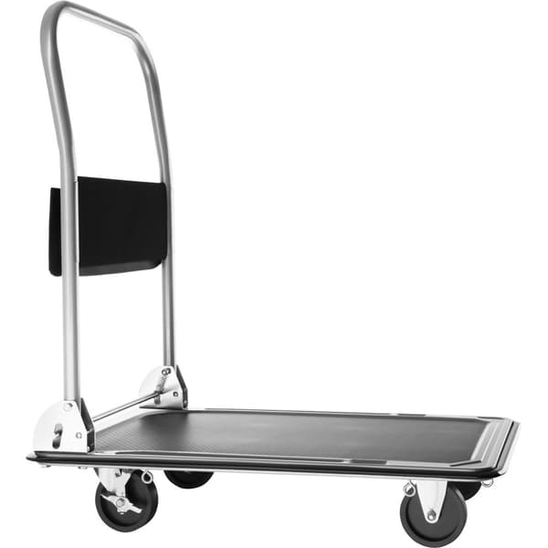 Ladvogn med bremser - sort,150 kg