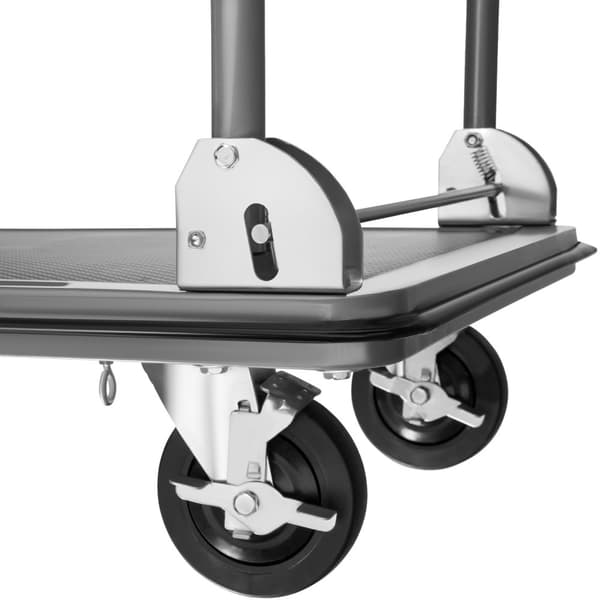 Ladvogn med bremser - sort,300 kg