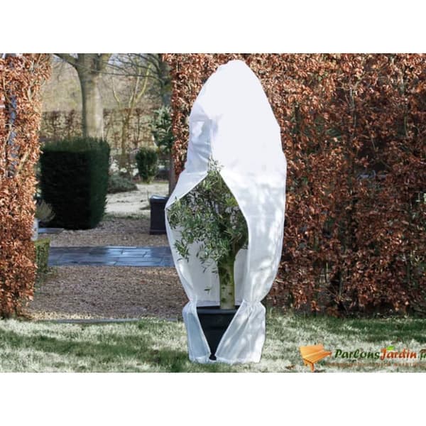 Nature Fleece talvipeite vetoketjulla 70 g/m² valkoinen 2,5x2,5x3 m
