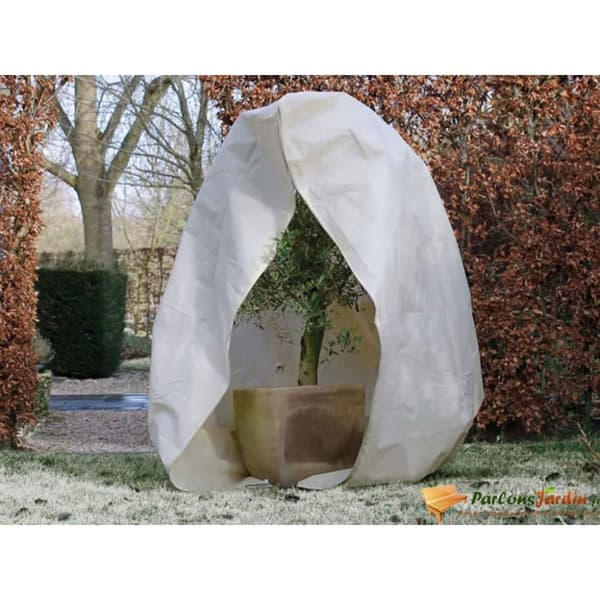 Nature Fleece talvipeite vetoketjulla 70 g/m² beige 2x1,5x1,5 m