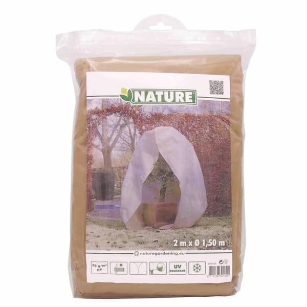 Nature Vintertrekk med glidelås fleece 70 g/m² beige 2x1,5x1,5 m