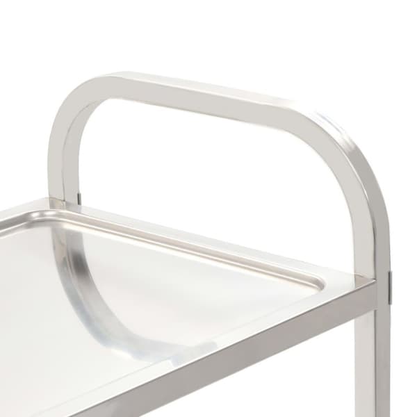 vidaXL Kjøkkentralle 4 etasjer 107x55x125 cm rustfritt stål