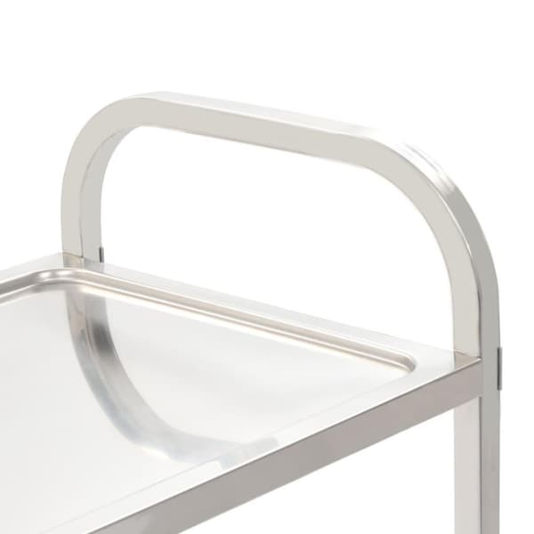 vidaXL køkkenvogn med 3 hylder 95x45x83,5 cm rustfrit stål