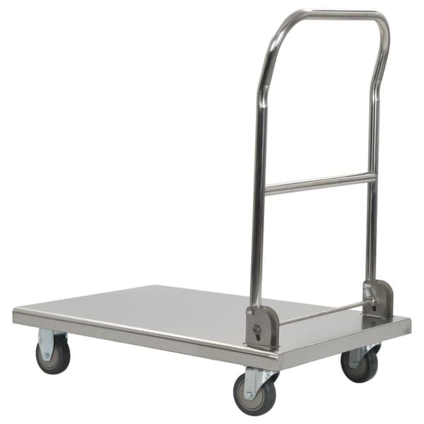 vidaXL Kuljetuskärry hopea 82x53x86 cm ruostumaton teräs