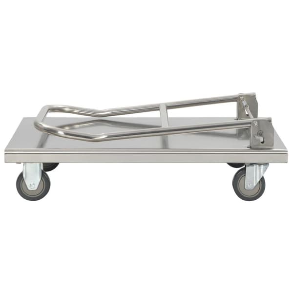 vidaXL Kuljetuskärry hopea 82x53x86 cm ruostumaton teräs