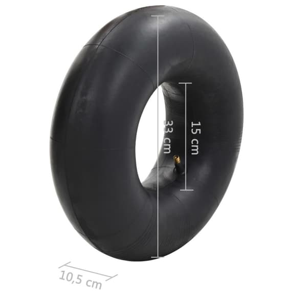 vidaXL Innerslanger til trillebår 2 stk 15x6.00-6 gummi