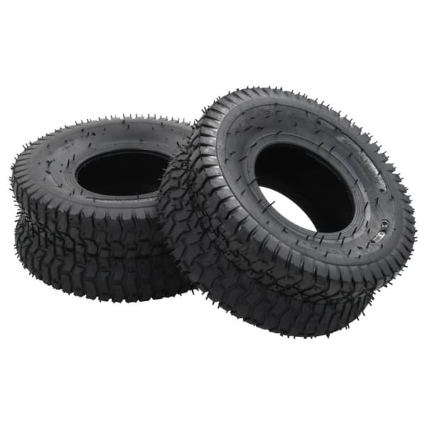 vidaXL Kottikärryn rengas- ja sisäkumisarja 15x6.00-6 4PR 4PR kumi