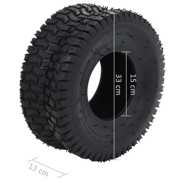 vidaXL trillebørsdæk 2 stk. 15 x 6.00-6 4PR gummi