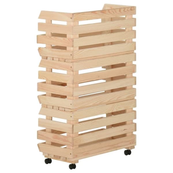 vidaXL Vihanneskärry 37x30x80 cm täysi mänty