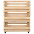 Miniatyrbilde 3 av 10: vidaXL Grønnsakstralle 77x30x80 cm heltre furu