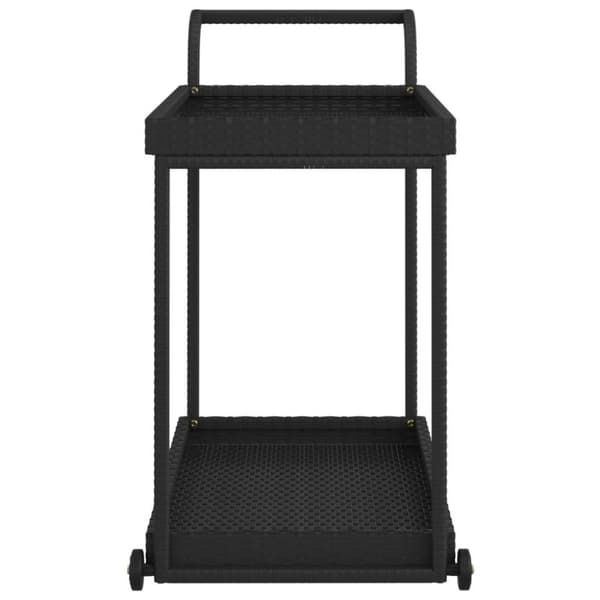 vidaXL barvogn 100x45x83 cm polyrattan sort