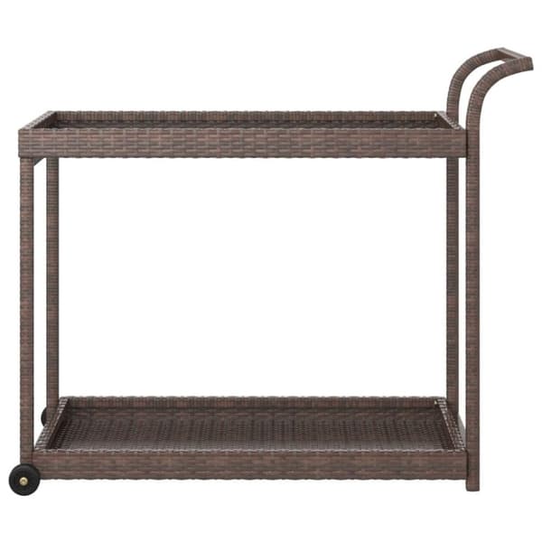 vidaXL Serveringsvagn brun 100x45x83 cm konstrotting