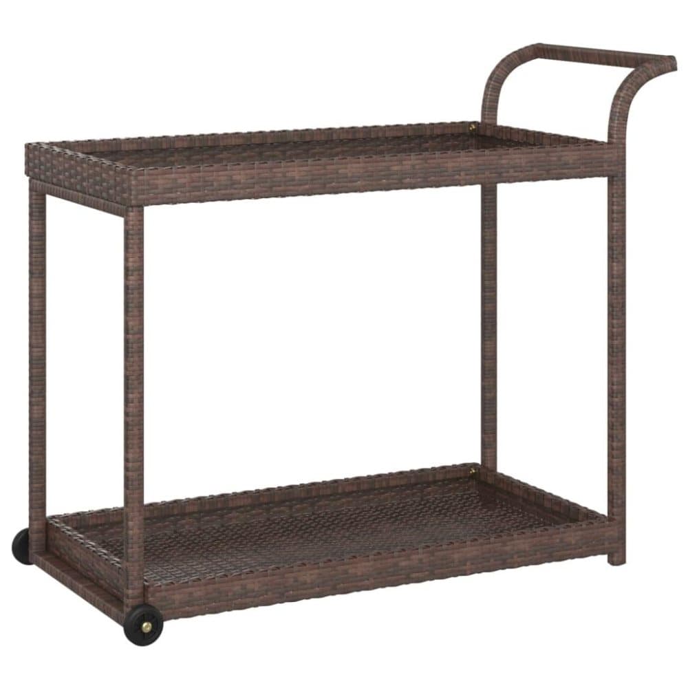 vidaXL Serveringsvagn brun 100x45x83 cm konstrotting
