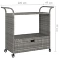 Pikkukuva 7 / 9: vidaXL Baarivaunu laatikolla harmaa 100x45x97 cm polyrottinki