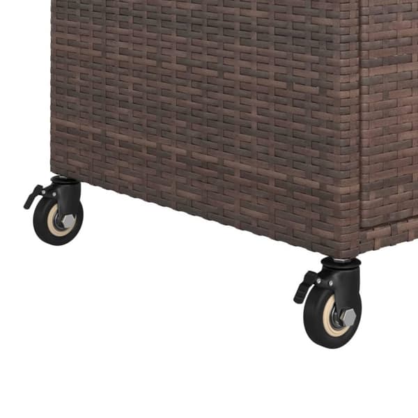vidaXL Serveringsvagn med låda brun 100x45x97 cm konstrotting