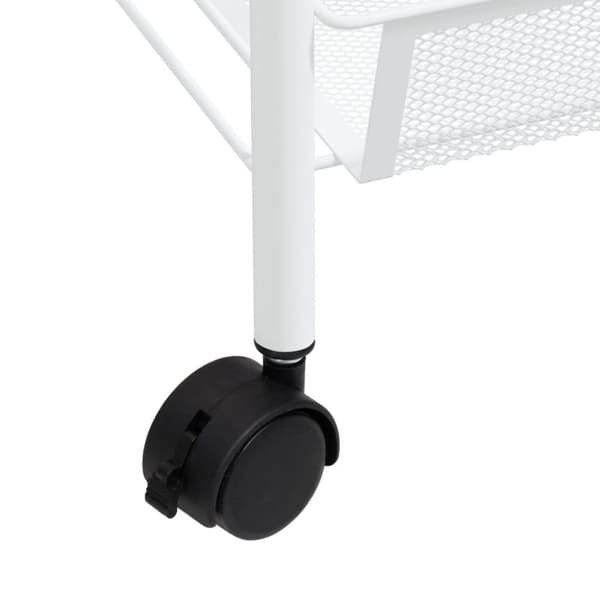 vidaXL køkkenvogn med 5 hylder 46x26x105 cm jern hvid