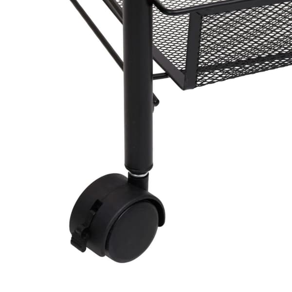 vidaXL køkkenvogn med 5 hylder 46x26x105 cm jern sort