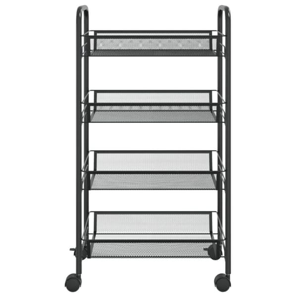 vidaXL køkkenvogn med 4 hylder 46x26x85 cm jern sort