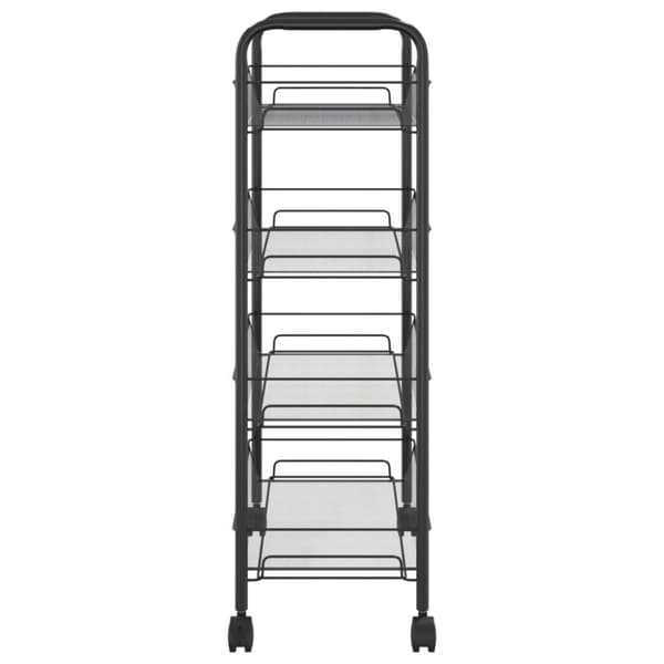 vidaXL køkkenvogn med 4 hylder 46x26x85 cm jern sort