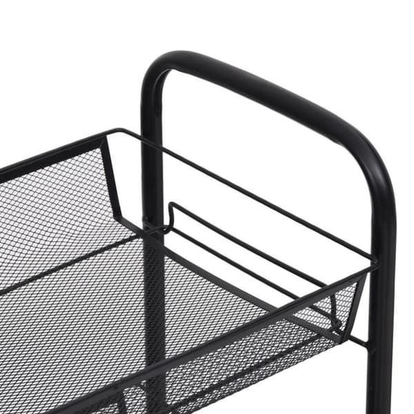 vidaXL køkkenvogn med 4 hylder 46x26x85 cm jern sort