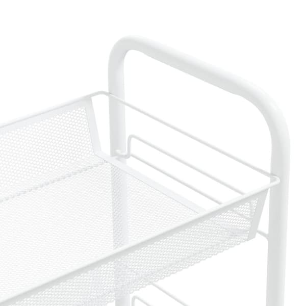 vidaXL Rullvagn 4 våningar vit 46x26x85 cm järn