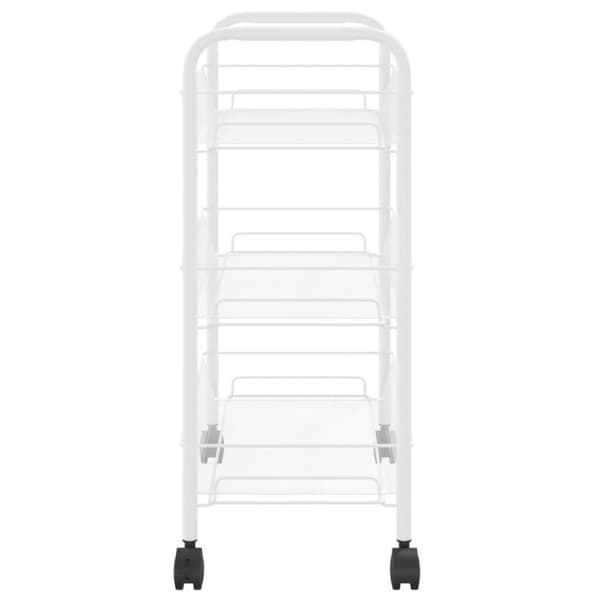 vidaXL køkkenvogn med 3 hylder 46x26x64 cm jern hvid