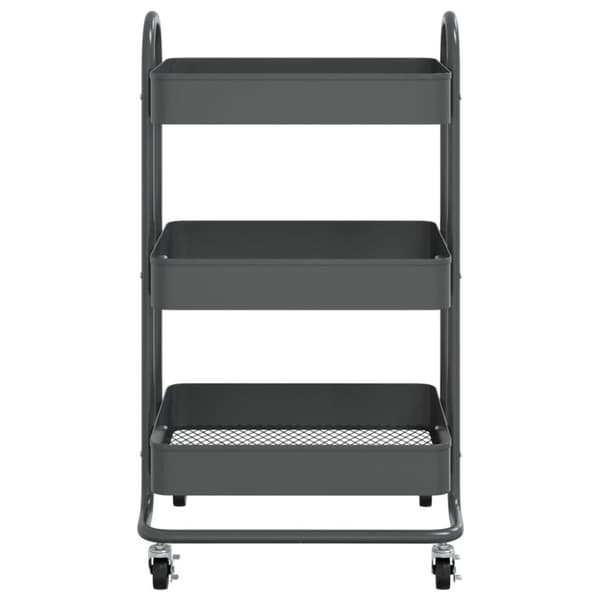 vidaXL Rullvagn 3 våningar antracit 43x34x79 cm stål