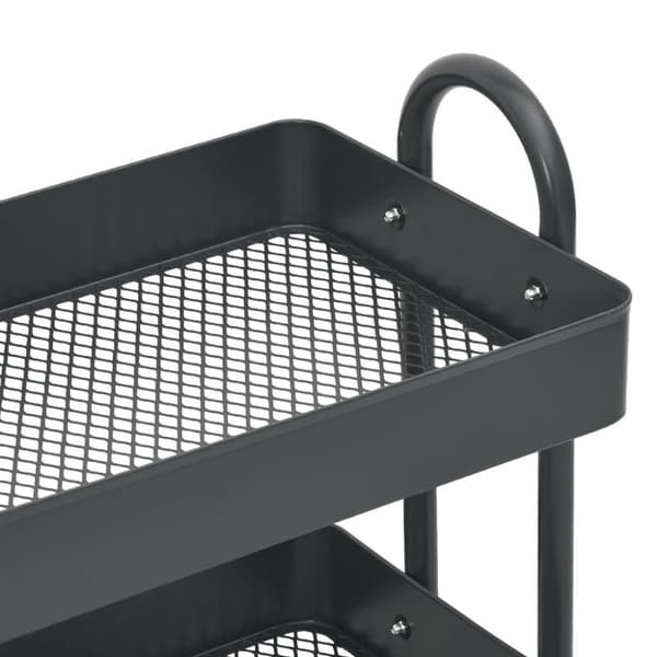 vidaXL Rullvagn 3 våningar antracit 43x34x79 cm stål