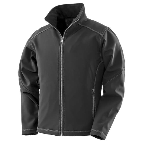 Result Womens/Ladies Work-Guard Softshell Jacket Black L