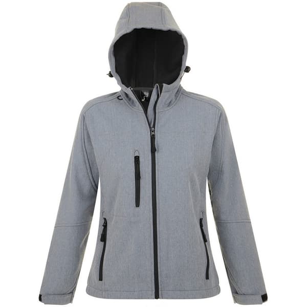 SOLS Dame/Damer Replay Soft Shell jakke med hætte (åndbar, vindtæt og vandafvisende)
