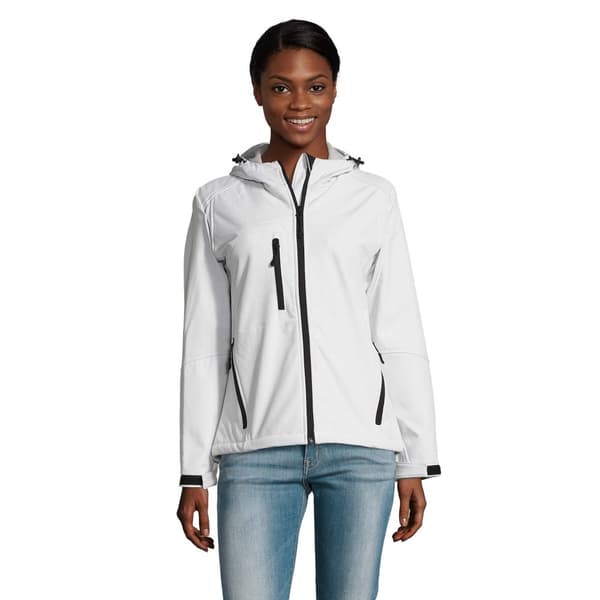 SOLS Dame/Damer Replay Soft Shell jakke med hætte (åndbar, vindtæt og vandafvisende)