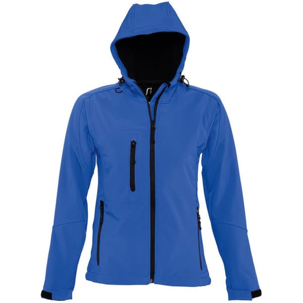 SOLS Dame/Damer Replay Soft Shell jakke med hætte (åndbar, vindtæt og vandafvisende)